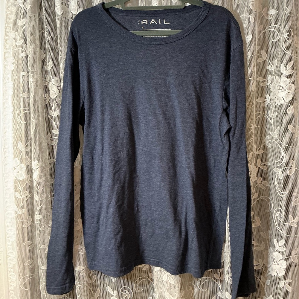 Rail Navy Long Sleeve Shirt size medium
